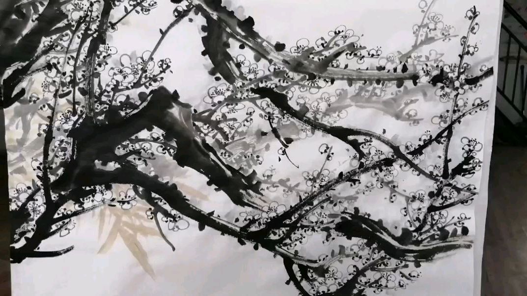 四尺竖幅梅花作品 最后告知大家一个方法重在理解上再入手