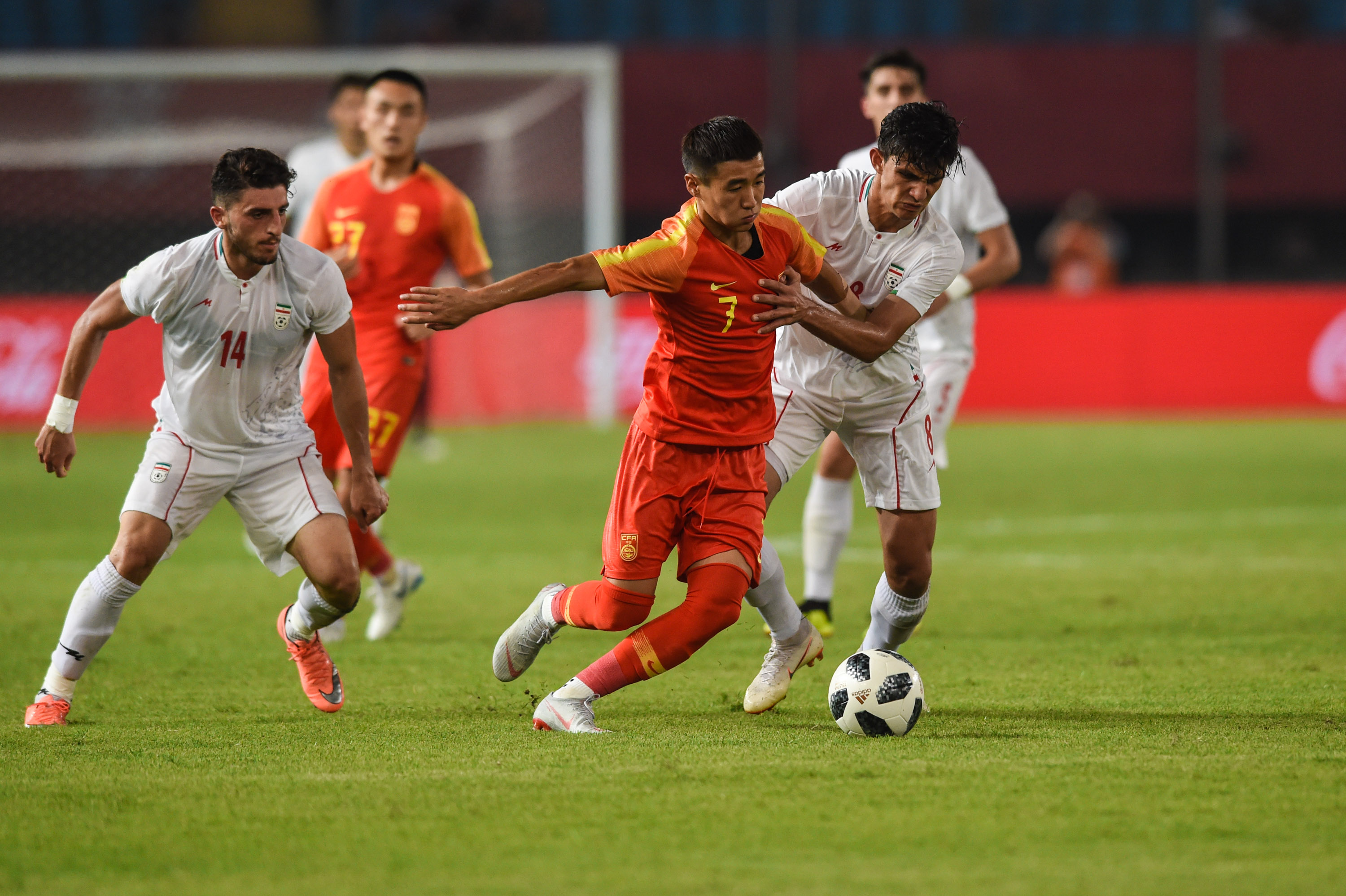 足球——u23热身赛:中国胜伊朗