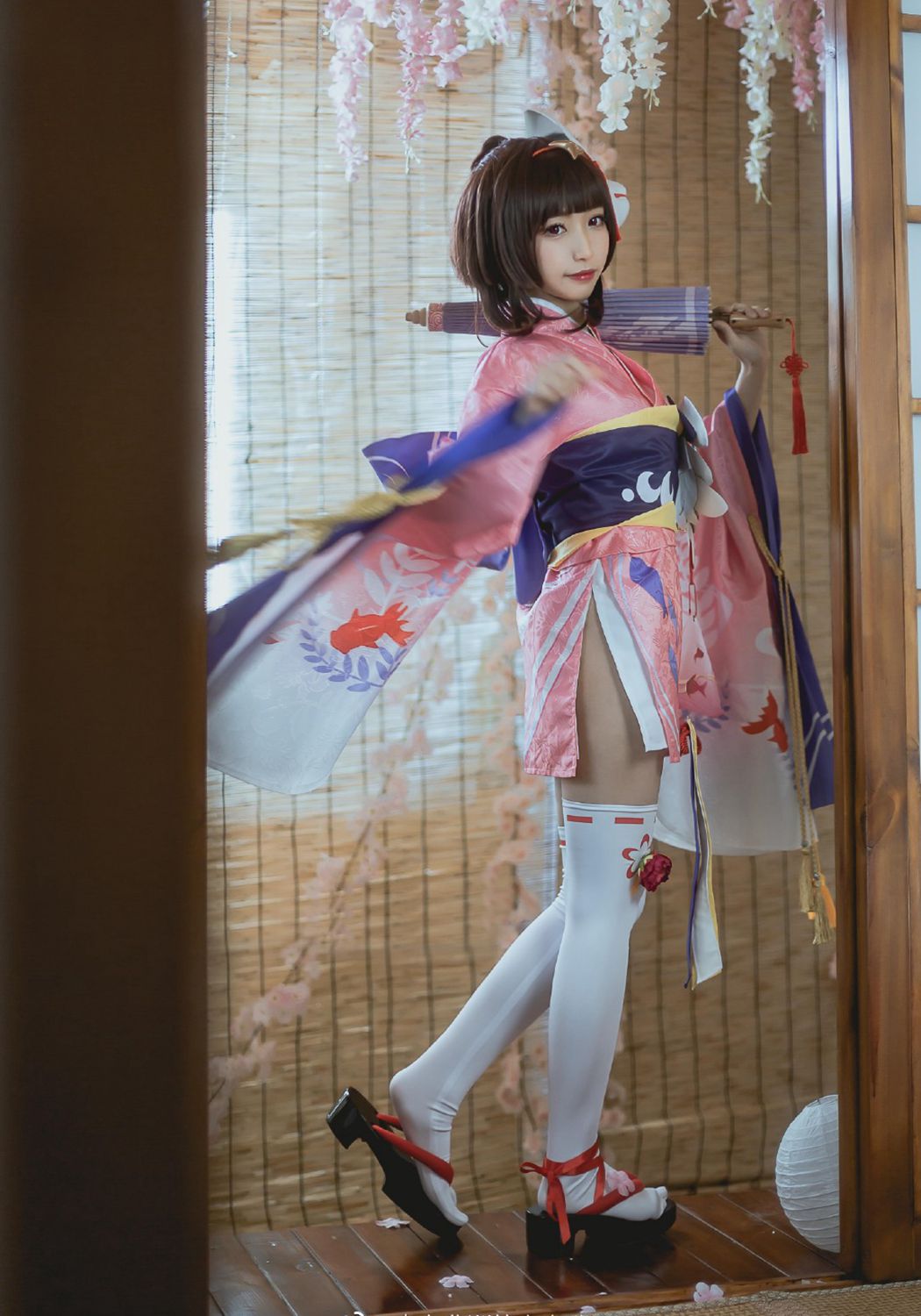 阴阳师手游神乐浴衣cos:你的可爱宝