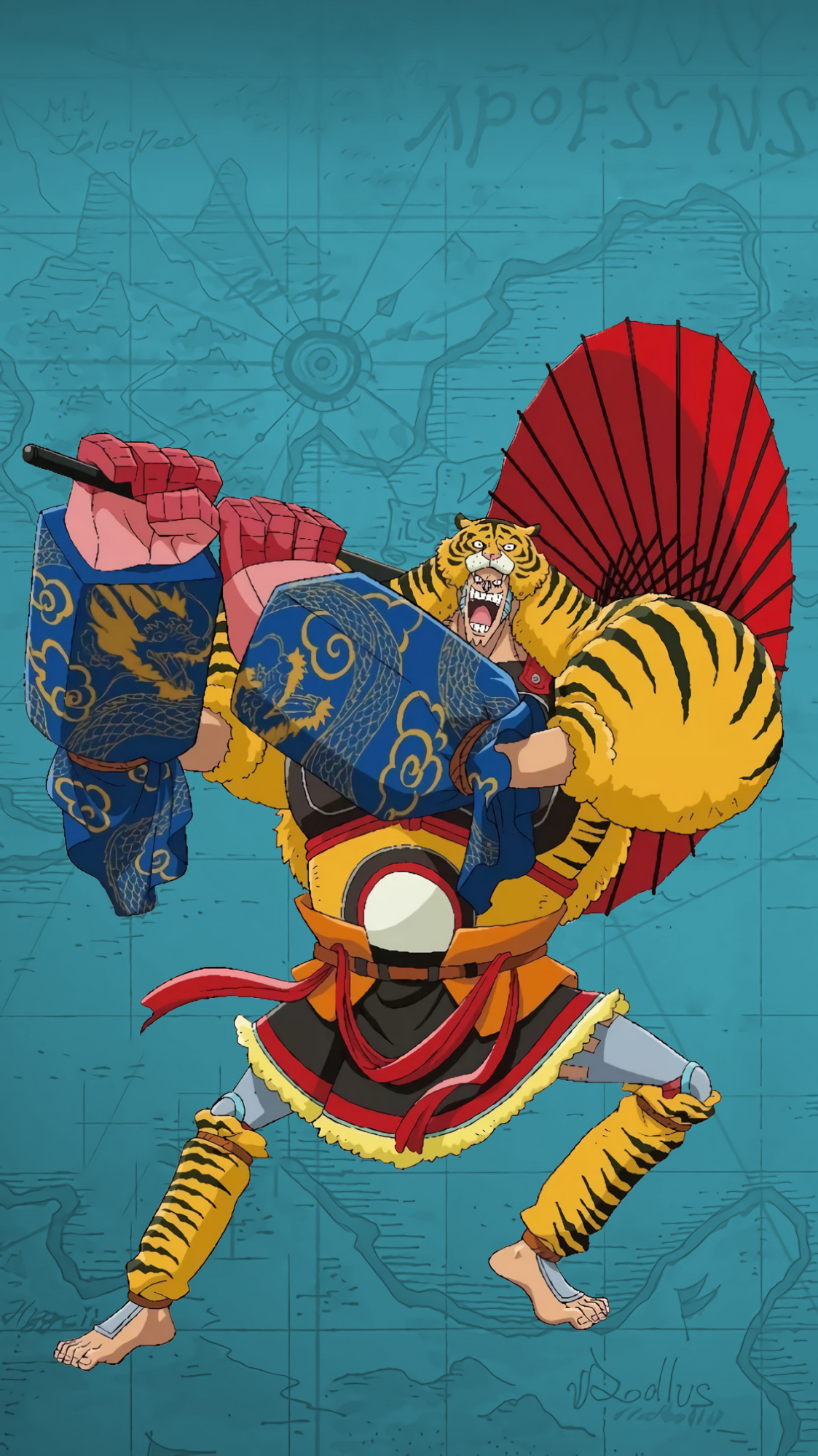 海贼王草帽一伙唐装形象,将军路飞很霸气,罗宾穿唐装美翻了