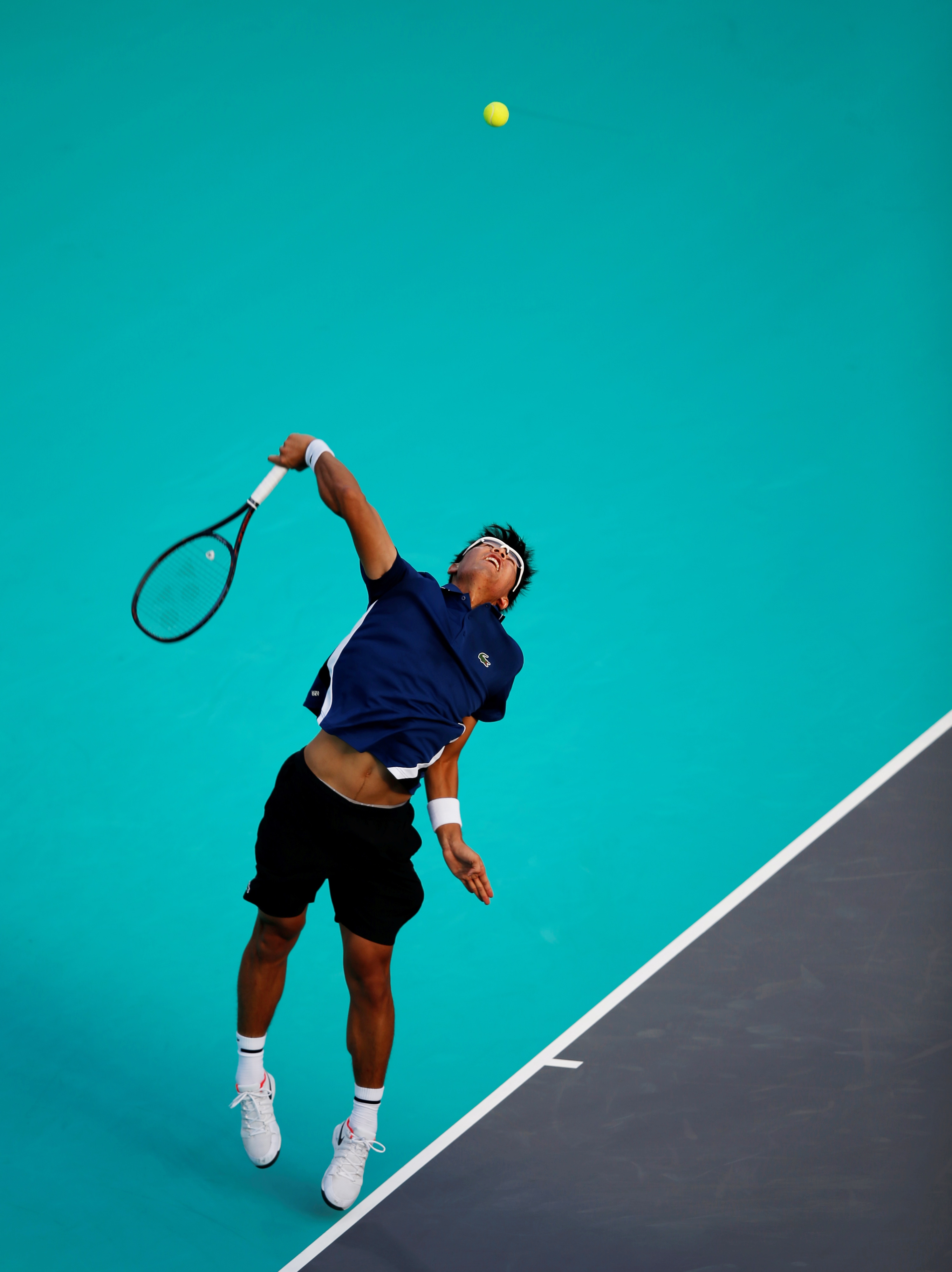 网球——阿布扎比表演赛:安德森胜郑泫(2)