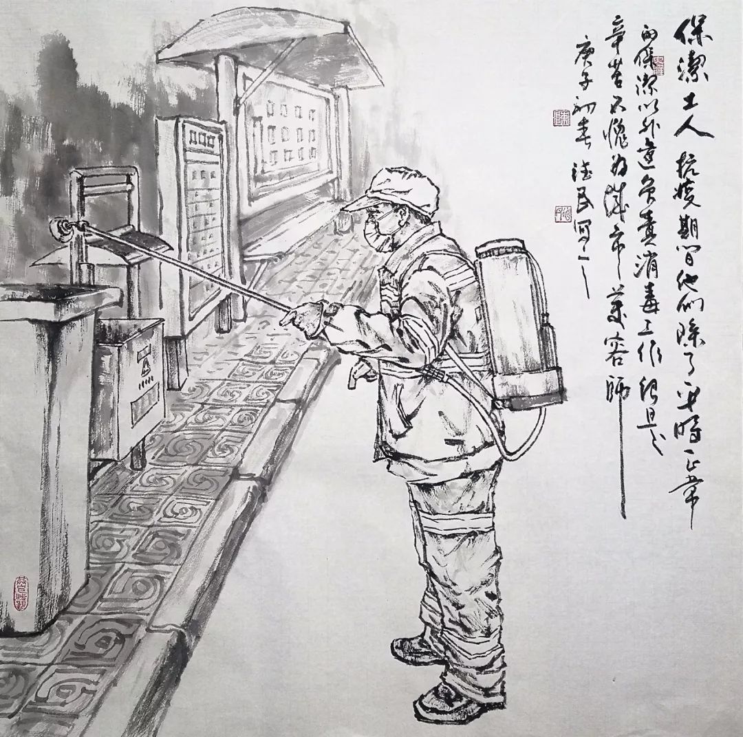 建筑工人素描图片图片