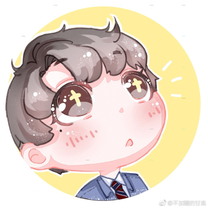 大头版里头白手绘头像分享 被可爱到流眼泪