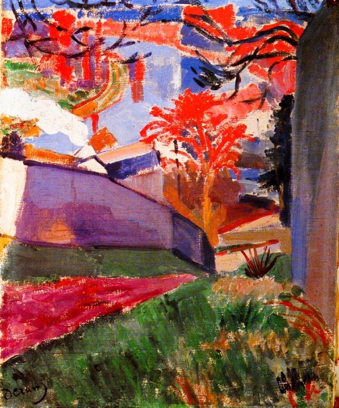 法国艺术家德兰,他的画纵情表现色彩,是野兽主义画家的重要人物