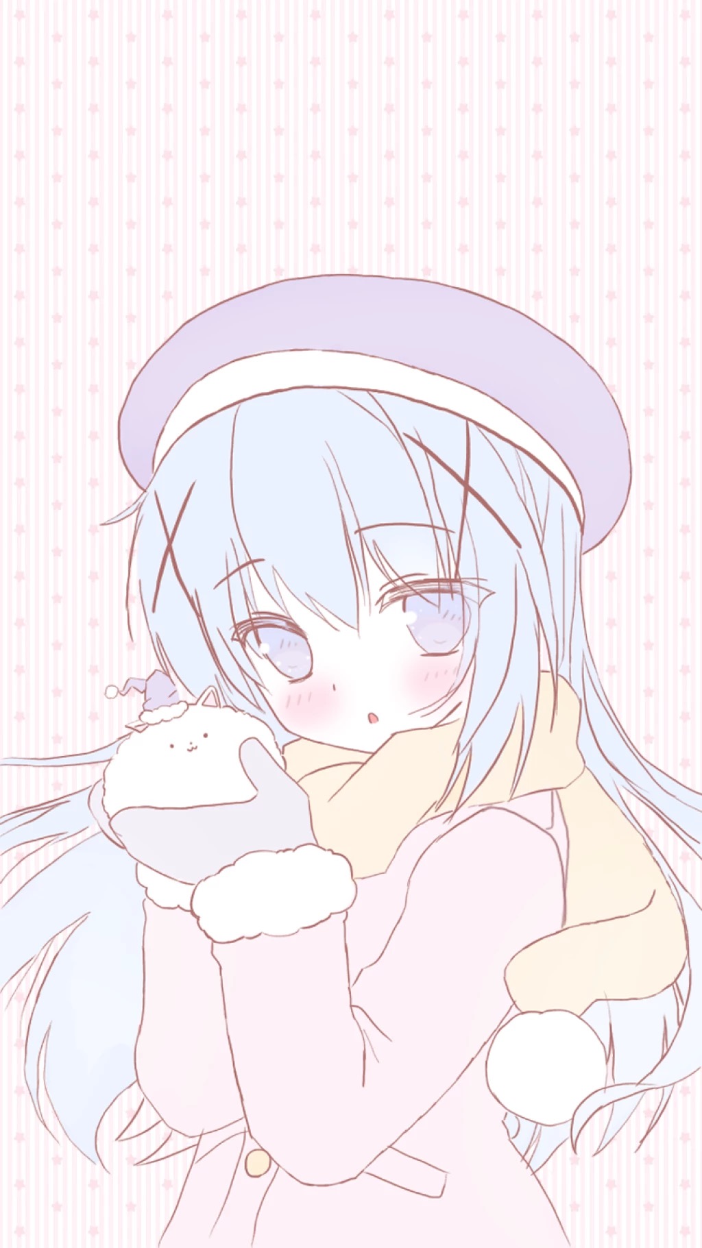 粉色少女心可爱卡通图片高清手机壁纸,分辨率1080x1920