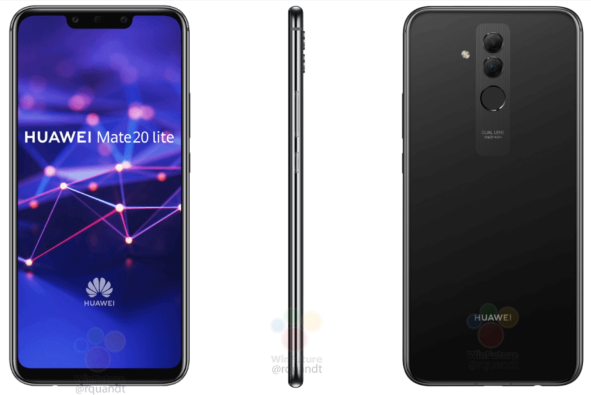 华为mate20lite亮相波兰,刘海屏 双摄确认