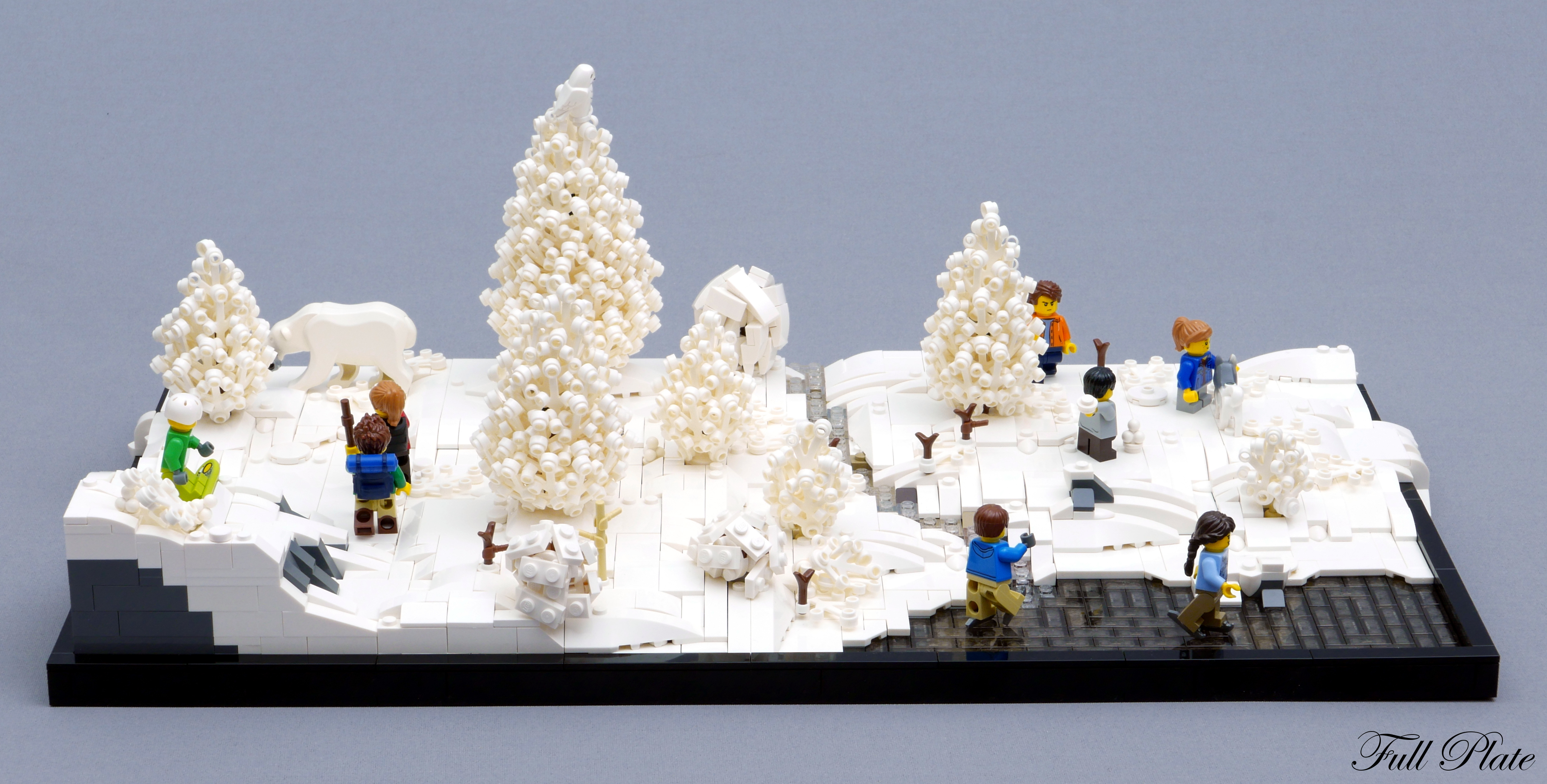 一起看乐高——moc,冬日雪景寒意以深