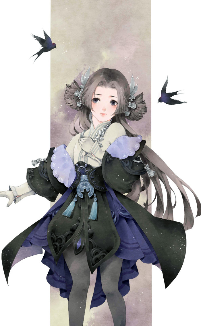 剑三古风人物插画,六位门派少女萝莉,少侠敢问你是哪一派?