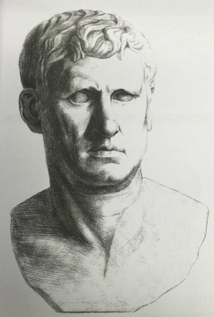 阿格里巴石膏像素描练习 绘画详细步骤教程