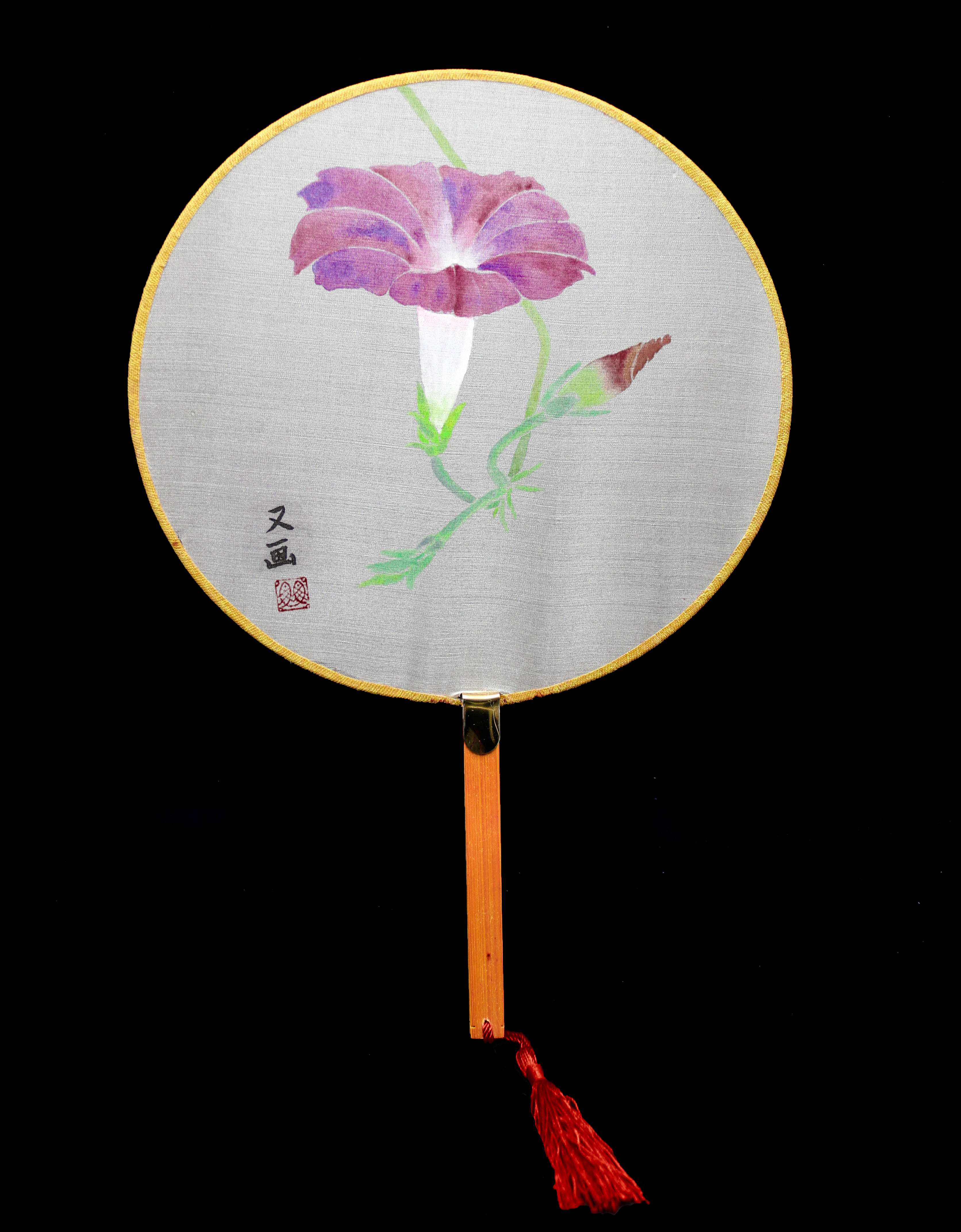 「国画」扇上作画很难?和我一起这样画,一点也不难!