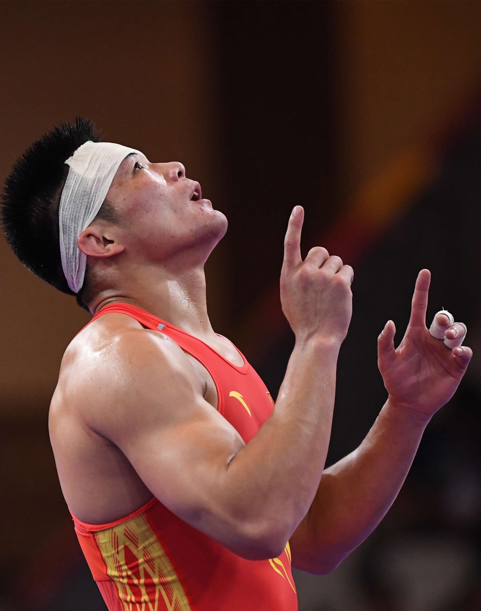 摔跤——男子古典式77公斤级中国选手杨斌获铜牌(4)