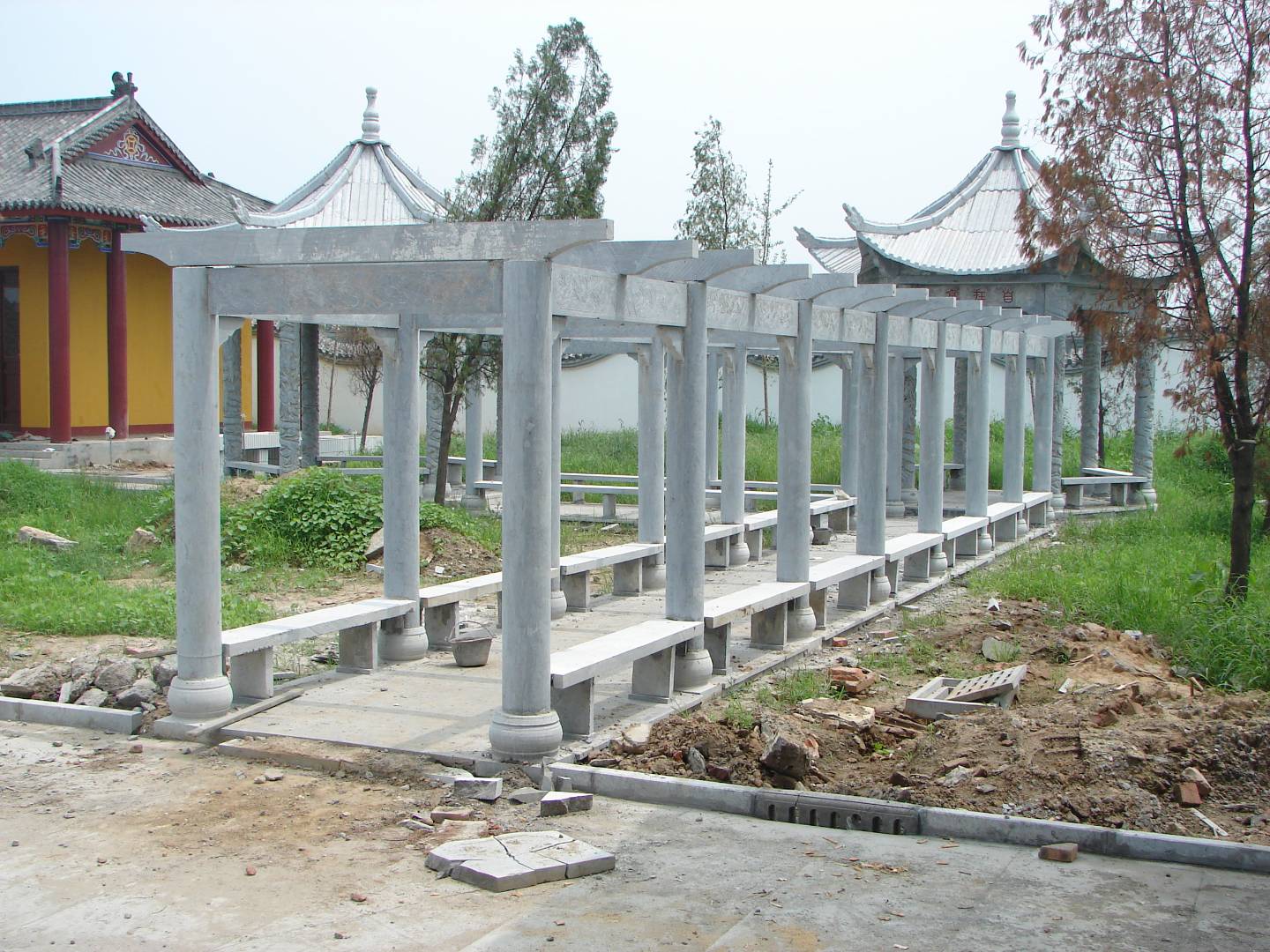 石雕廊架 石材走廊图片