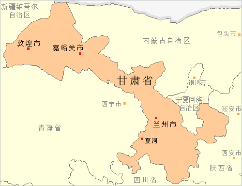 甘肃全省地区地图图片