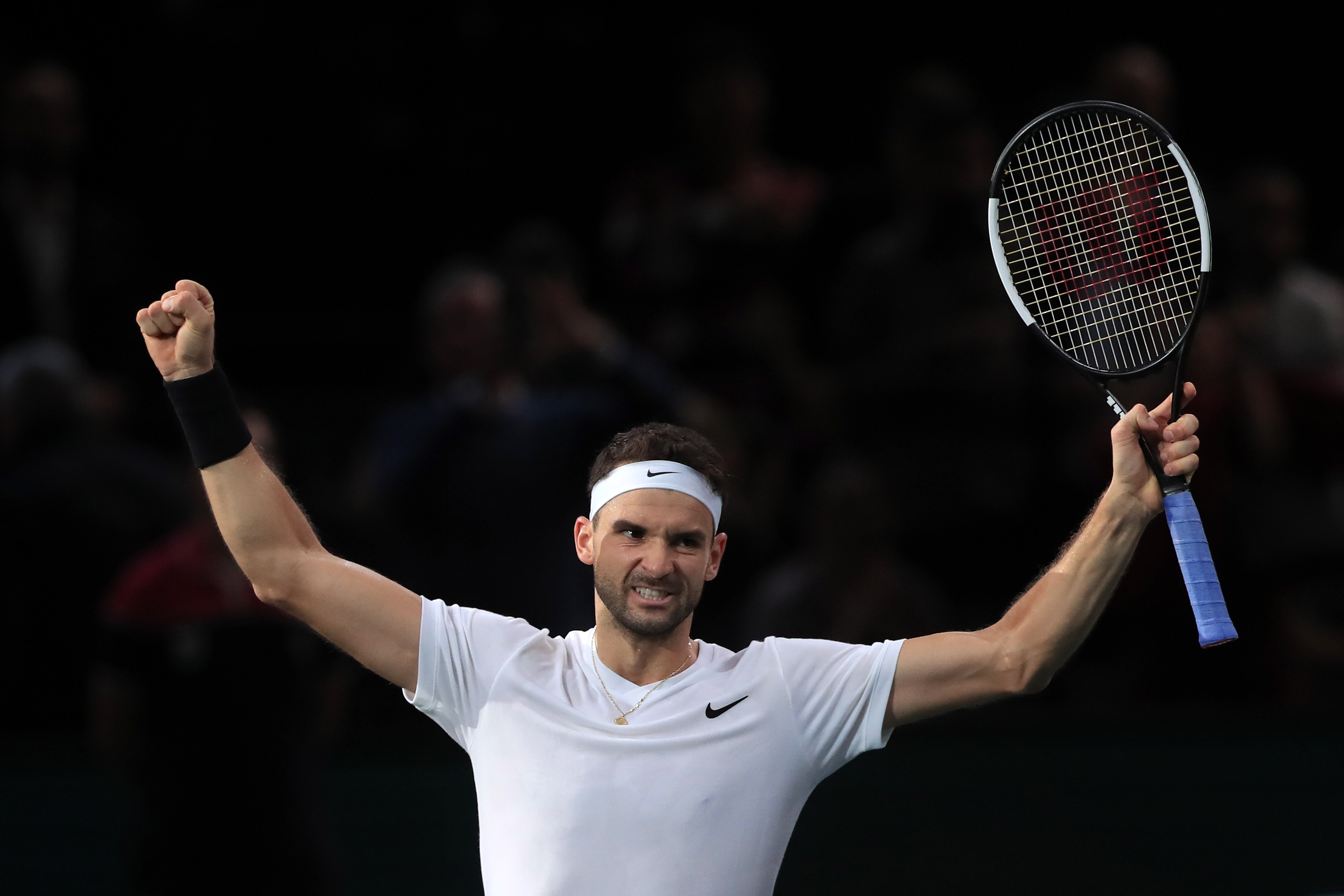 网球——巴黎大师赛:迪米特罗夫晋级半决赛(2)