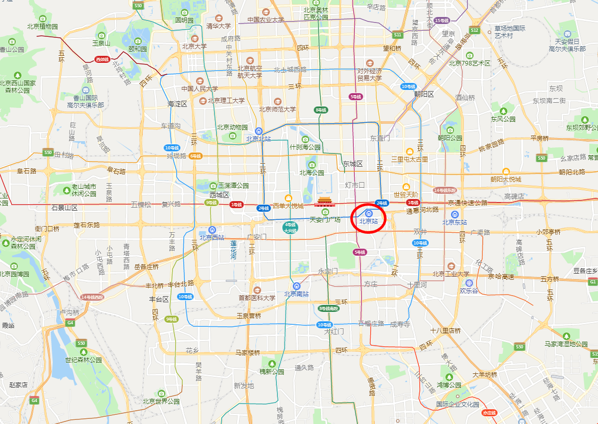 北京火车站分布图高清图片