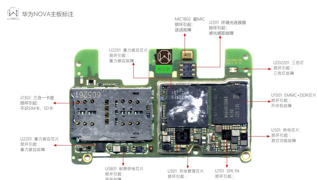 华为nova6se主板图图片