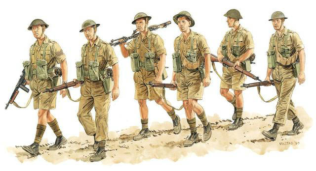 二战北非英军插画