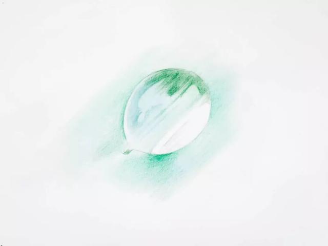 彩铅教程:如何画一滴晶莹剔透的水珠?