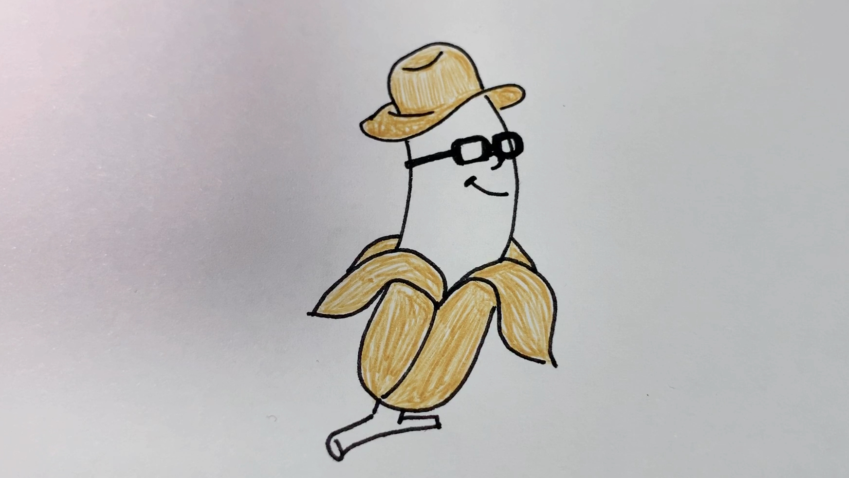 香蕉简笔画,水果的一种