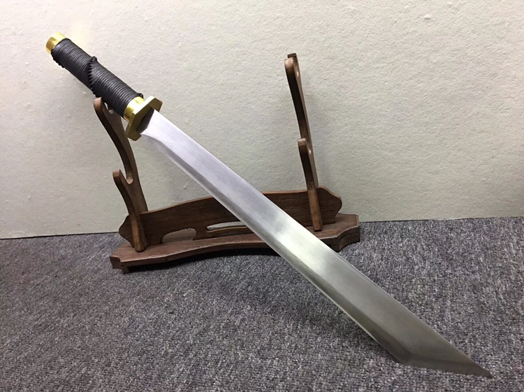 铜装野蛮斩:刀长77cm,刃长50cm,刃最宽处4.0cm,厚0.60cm,重1.