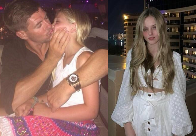 杰拉德当年争议激吻的女儿,如今14岁了!高颜值,完美一家六口