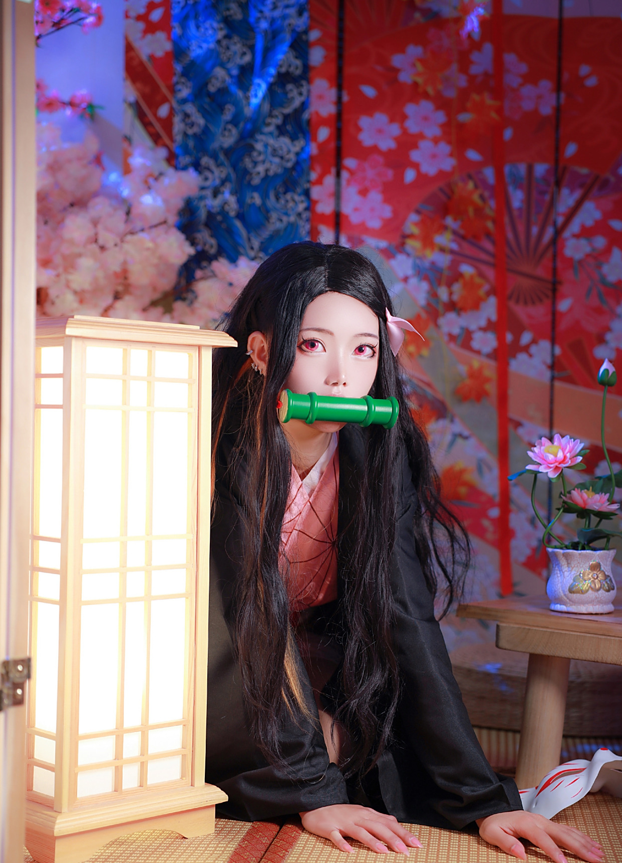 cosplay:这位灶门祢豆子的颜值很高呢