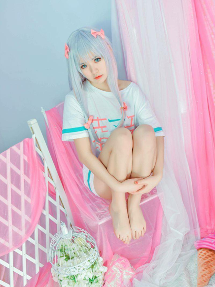 埃罗芒阿老师和泉纱雾cos萝莉私房照片,足控福利!