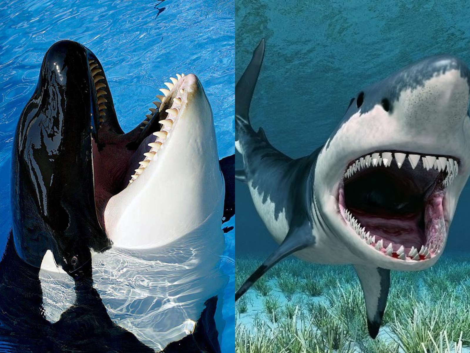 大白鲨和虎鲸谁更厉害图片