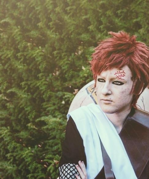 我爱罗.火影忍者cosplay,佐助:鸣人,放开雏田的手,冲我来!