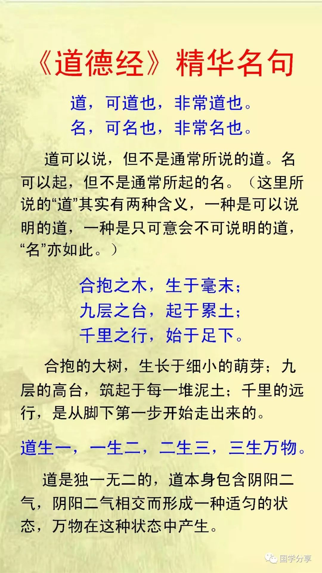 《道德经》里的精华名句