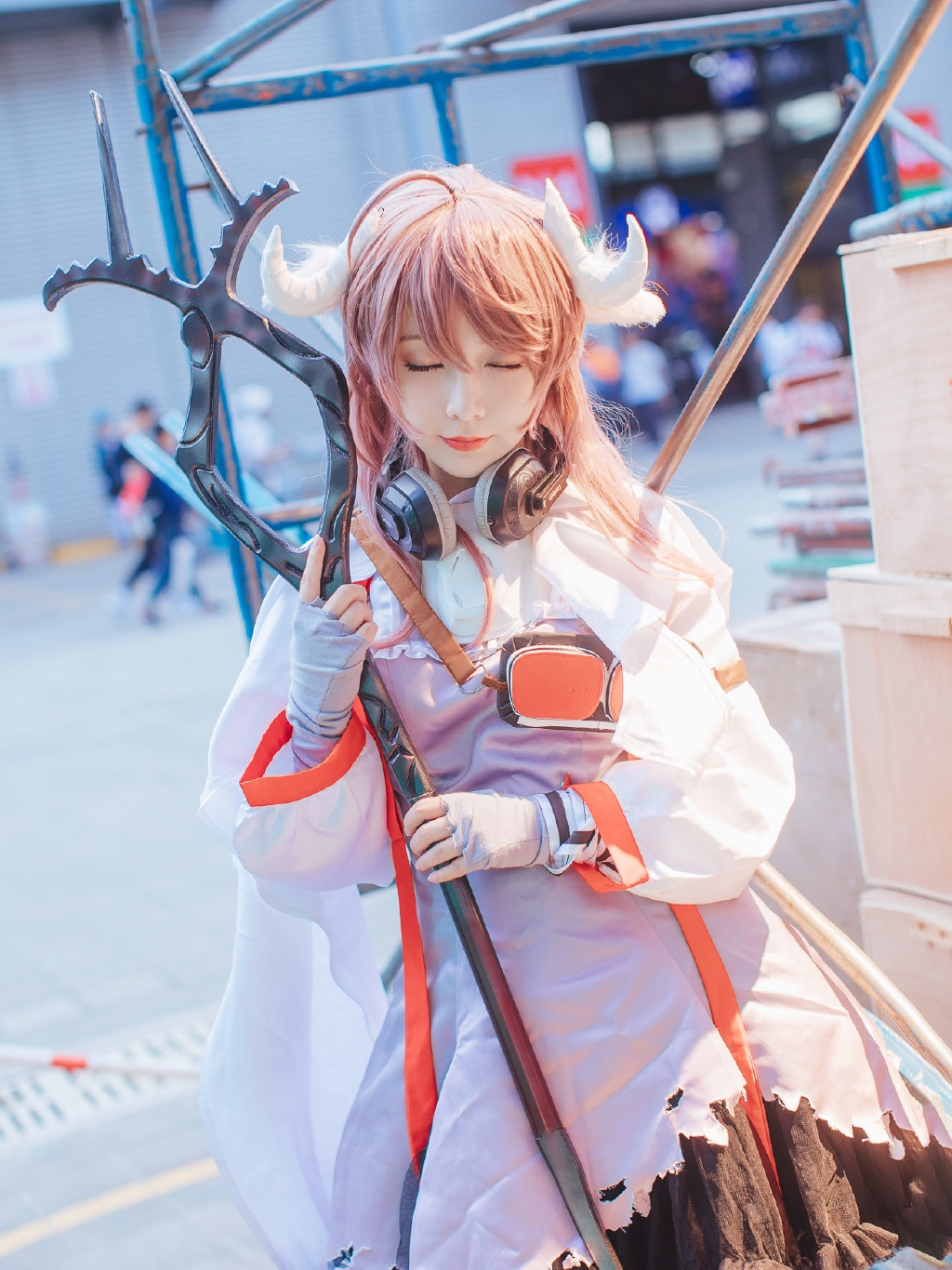 明日方舟cos:来看超可爱的小羊,有没有心动?