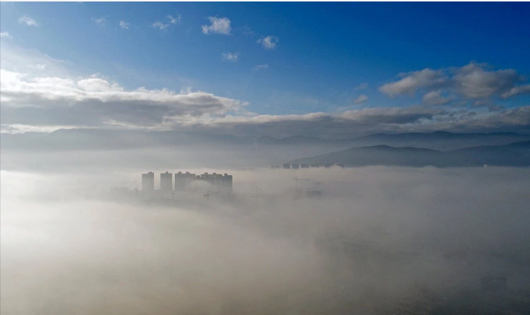 云南蒙自冬日常现"海市蜃楼,小长假出游的快来啦