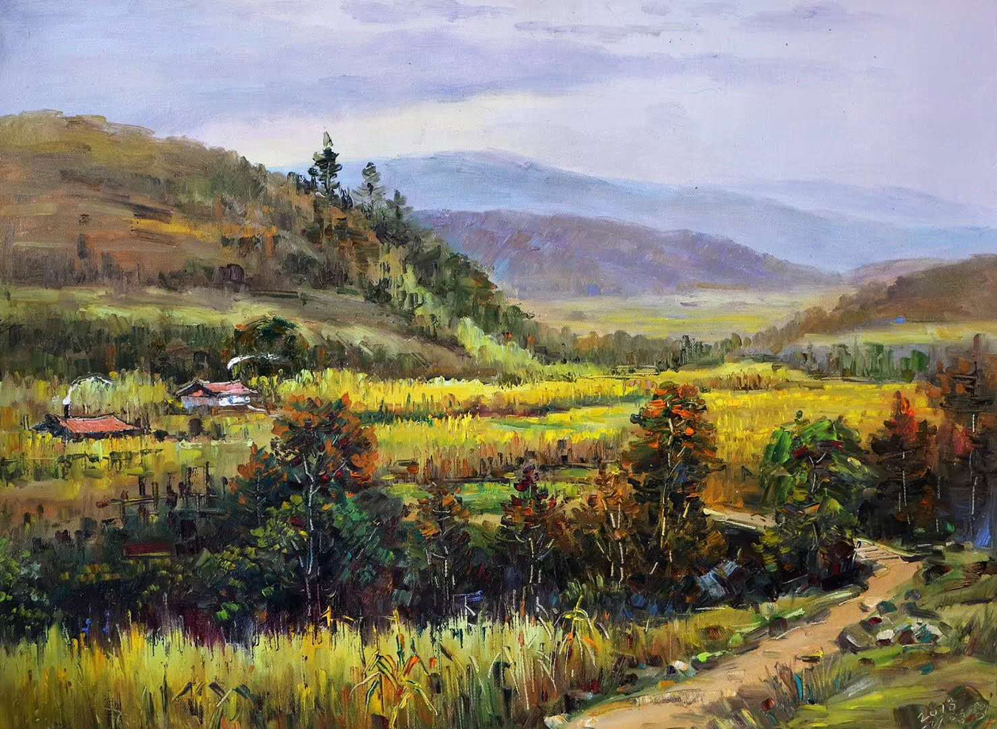 油画风景:再不显眼的地方画成画都变得很美