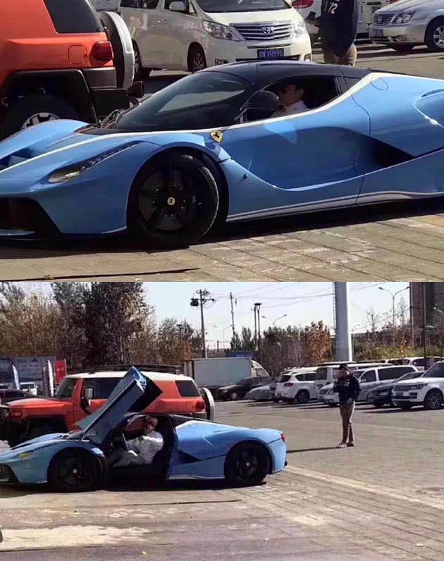 之前也有网友晒出过贾乃亮开这辆跑车的图片