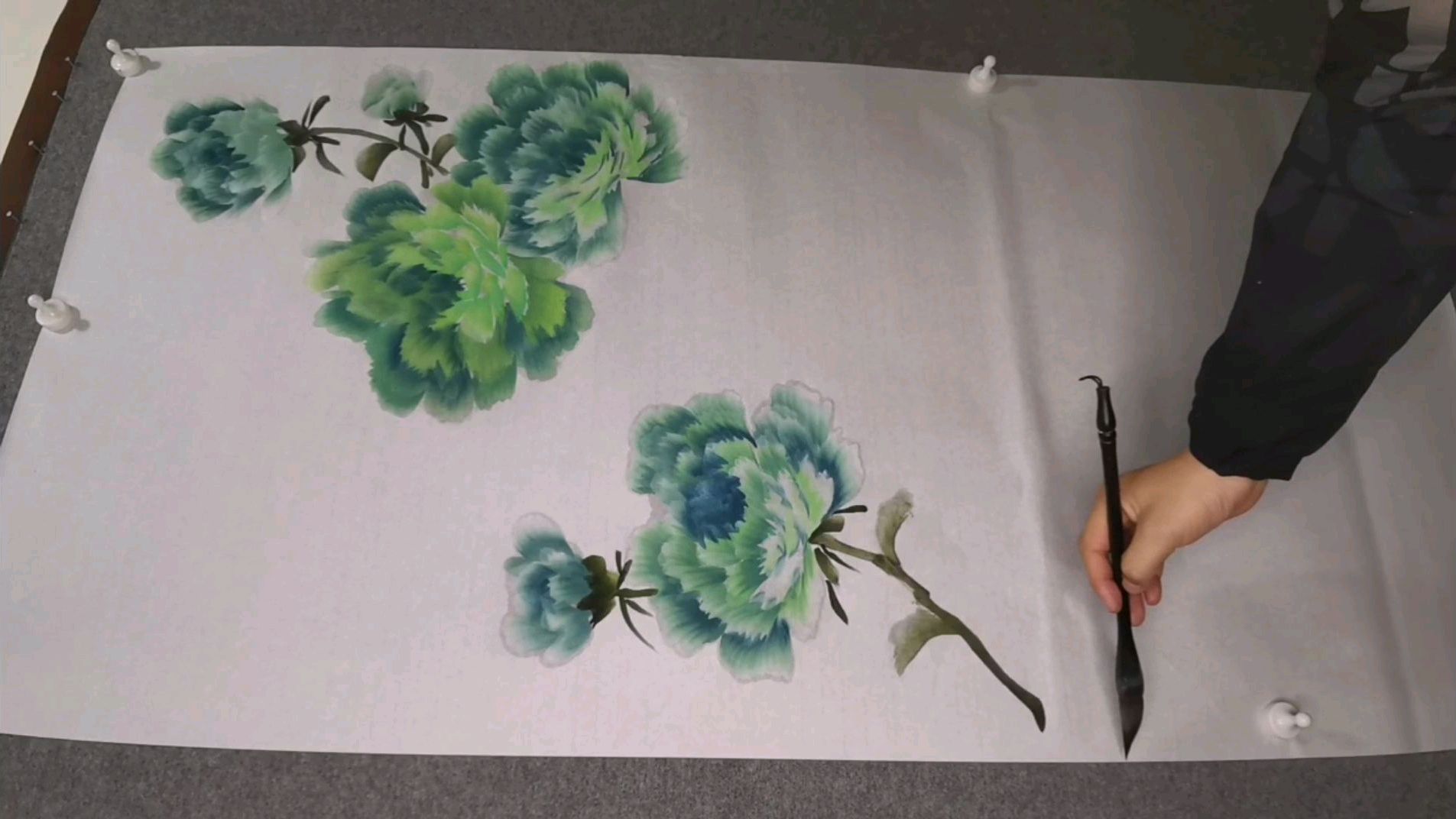 牡丹花萼 花托画法