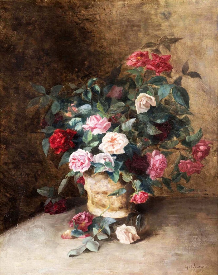 插画:法国艺术家emile godchaux花卉作品,张张都很美