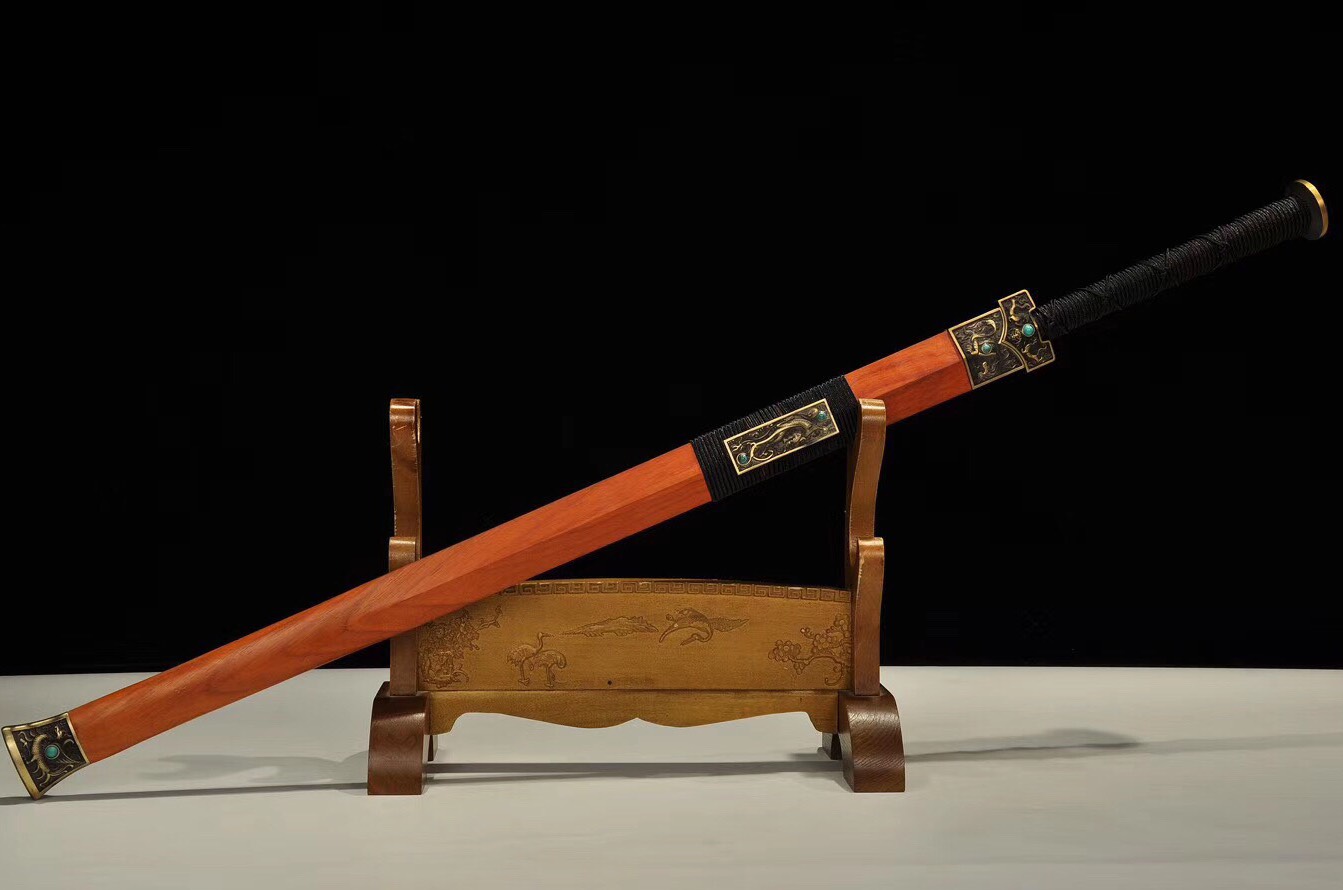 「鉴赏」28寸铜装四圣汉剑-屠佛