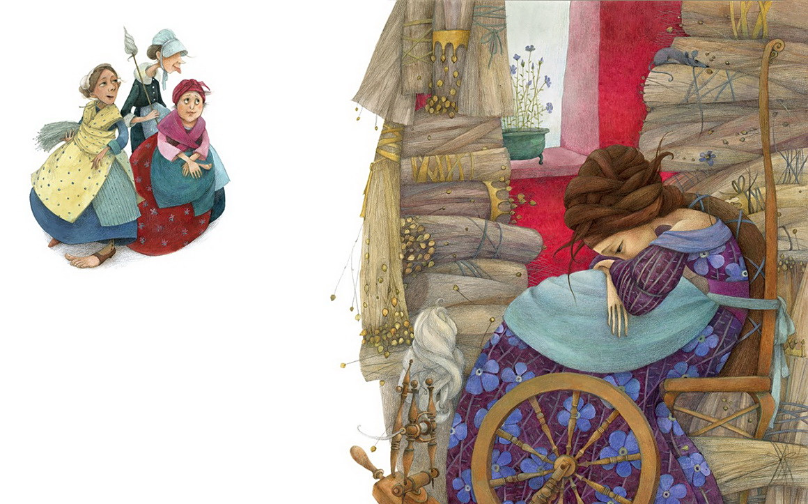 格林童话故事精美插图,作者:lina dūdait