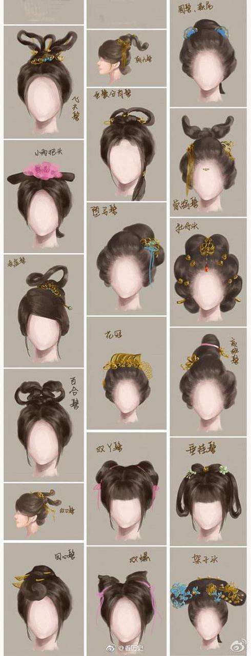 中国女子发式形形色色,五花八门