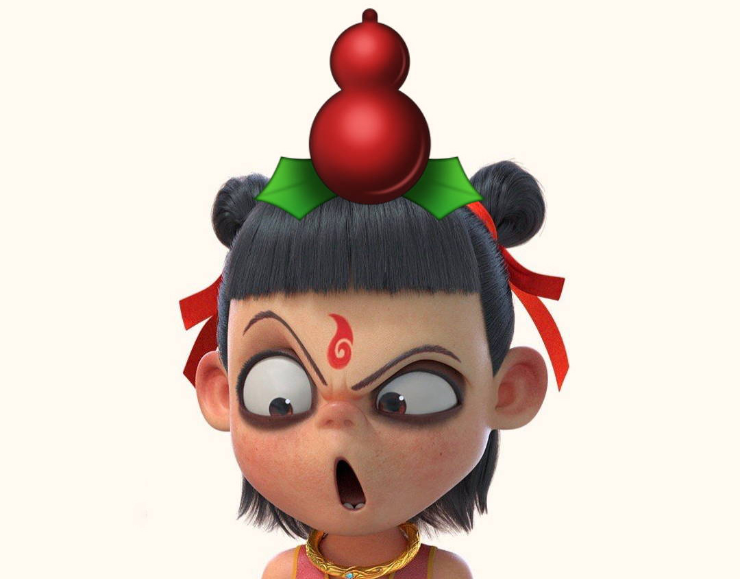 哪吒:网友给哪吒戴帽子,葫芦娃款最可爱,绿帽子简直太秀了