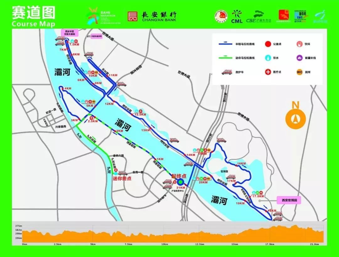 2019西安马拉松路线图图片