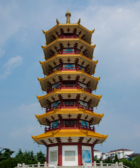 万佛塔非常醒目,七宝镇的名字就来源于这座七宝教寺.