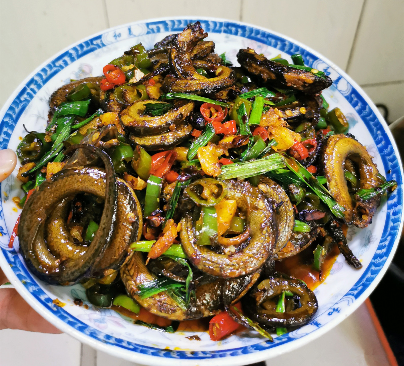 遇见美好#  #遇见好滋味# 春天开胃家常菜,爆炒黄鳝圈,黄鳝肉质夏嫩