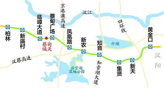 蔡甸地铁线路图图片