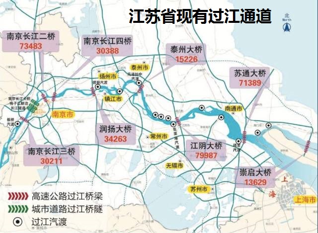 江苏省过江通道规划图图片