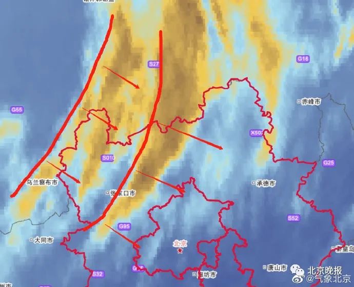 【天气】北京最新天气预报：今晚有雨或影响晚高峰，明日阵风达7级