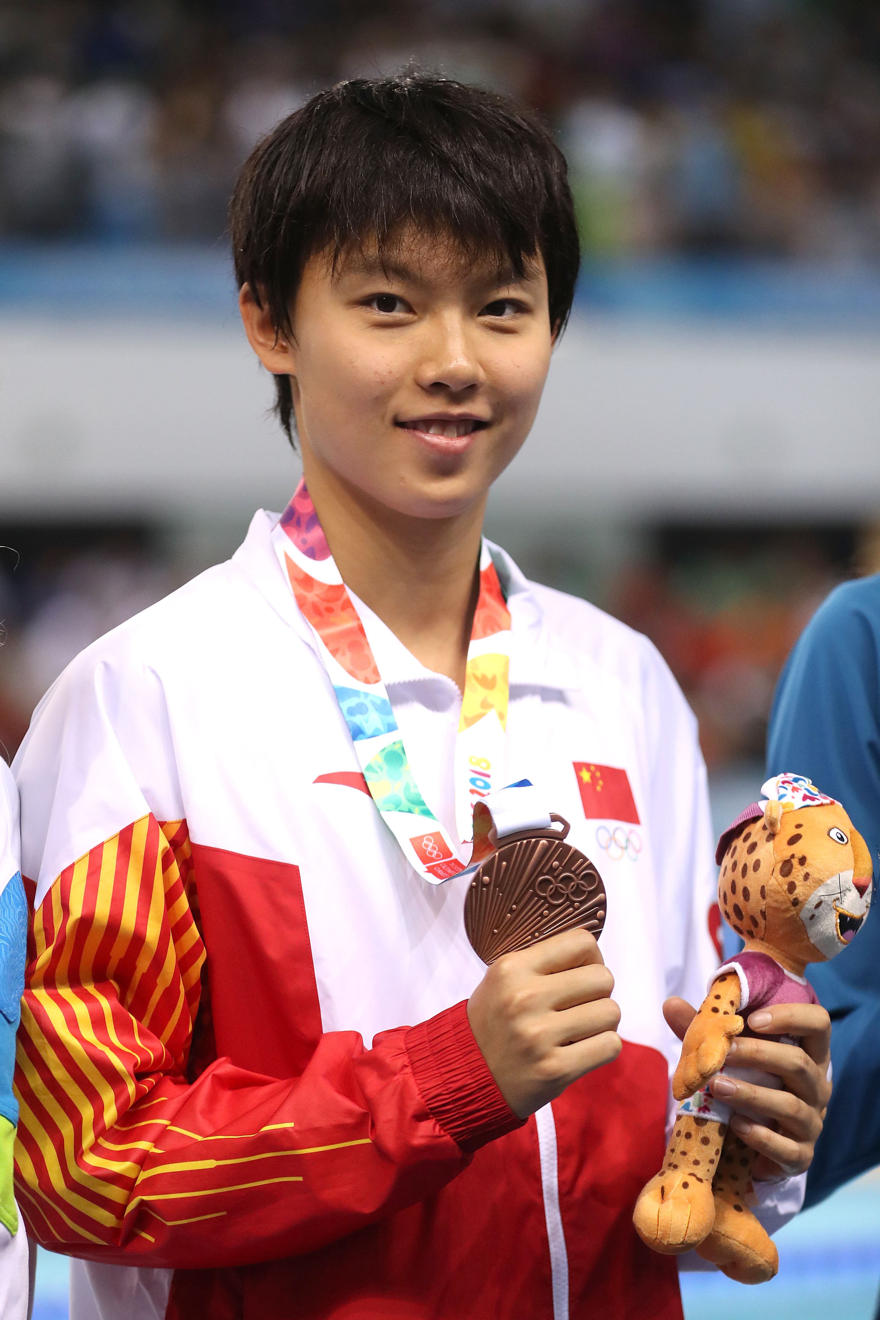 游泳——中国选手杨浚瑄获女子50米自由泳铜牌(1)