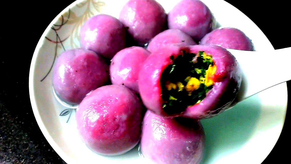 春节做紫色汤圆,紫气东来,寓意吉祥,好吃好看全家爱