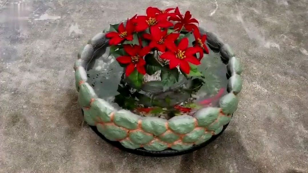 旧轮胎,别扔!手把手教您DIY自制个性鱼缸!