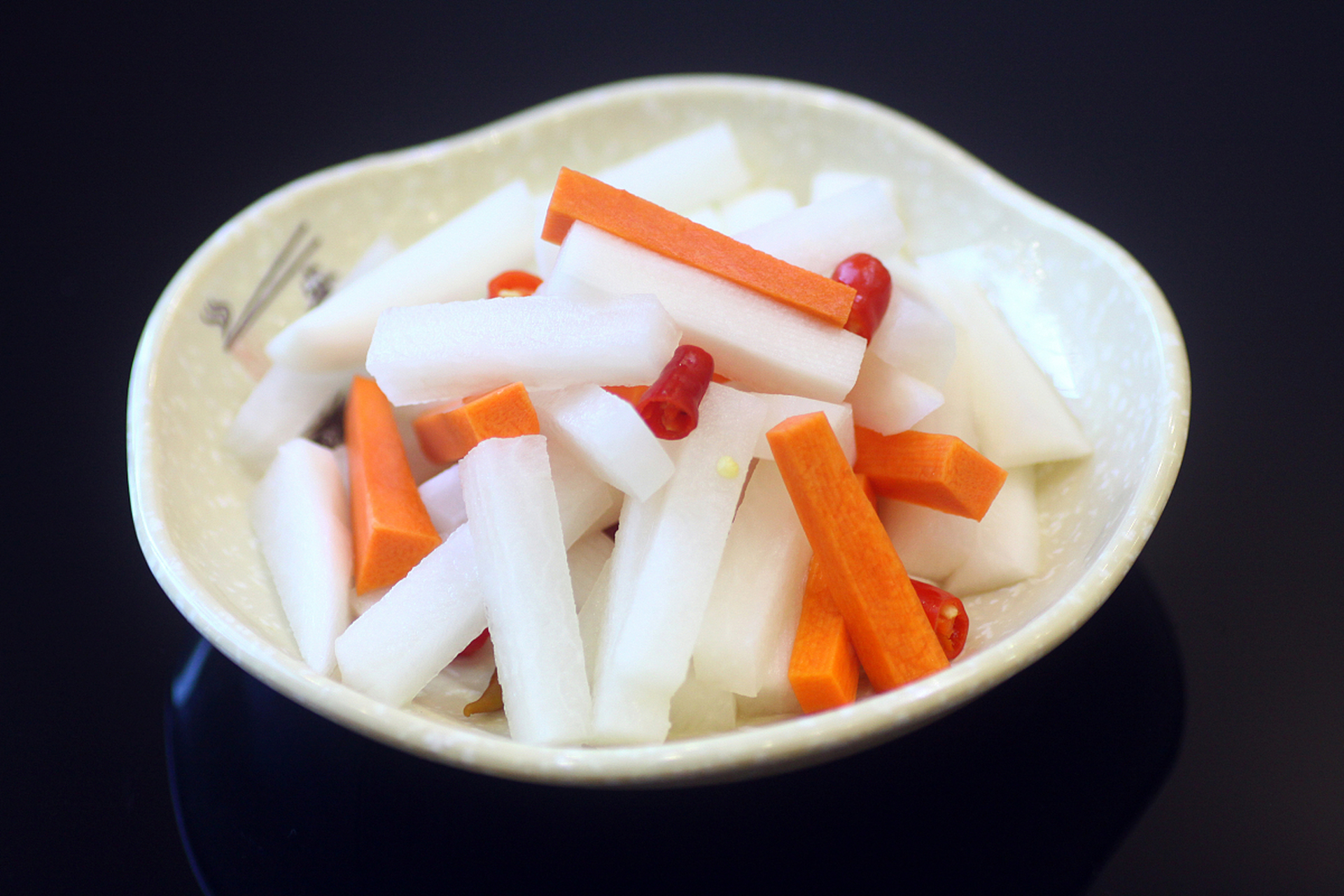 同时,还需要准备一个泡菜坛子或者密封容器,用于浸泡和发酵白萝卜.